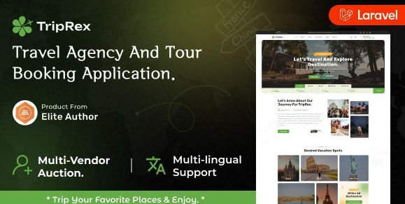 TripRex - Travel Agency and Tour Booking Laravel Script