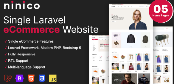 Ninico - Minimal Laravel eCommerce Shop
